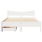 vidaXL Bed Frame with Drawers White 150x200 cm King Size Solid Wood Pine