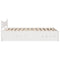 vidaXL Bed Frame with Drawers White 150x200 cm King Size Solid Wood Pine