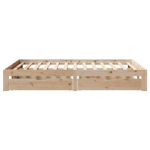 vidaXL Bed Frame with Drawers without Mattress 120x190 cm Small Double