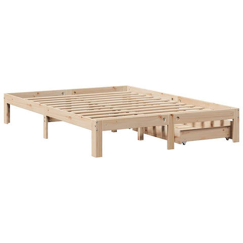 vidaXL Bed Frame with Drawers without Mattress 120x190 cm Small Double