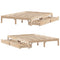 vidaXL Bed Frame with Drawers without Mattress 120x190 cm Small Double