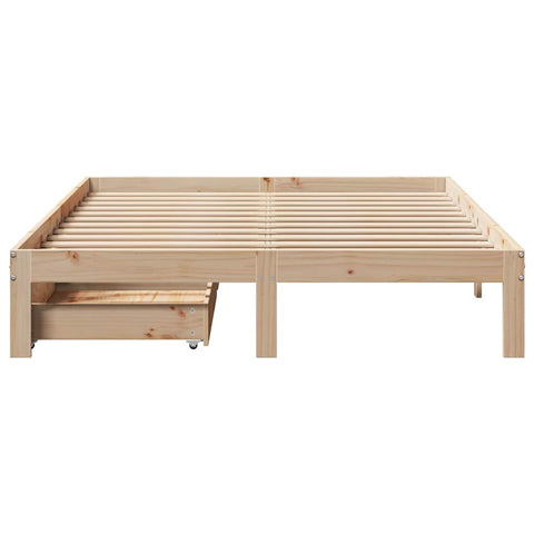 vidaXL Bed Frame with Drawers without Mattress 140x190 cm