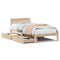 vidaXL Bed Frame with Drawers without Mattress 75x190 cm Small Single