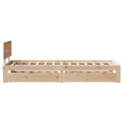 vidaXL Bed Frame with Drawers without Mattress 75x190 cm Small Single