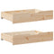 vidaXL Bed Frame with Drawers without Mattress 75x190 cm Small Single