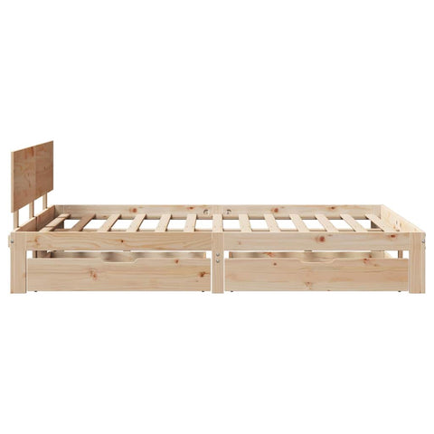 vidaXL Bed Frame with Drawers without Mattress 140x190 cm