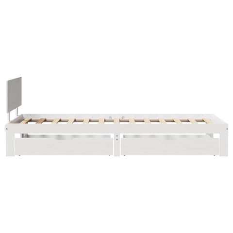 vidaXL Bed Frame with Drawers without Mattress White 90x200 cm