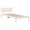 vidaXL Bed Frame with Drawers without Mattress White 100x200 cm