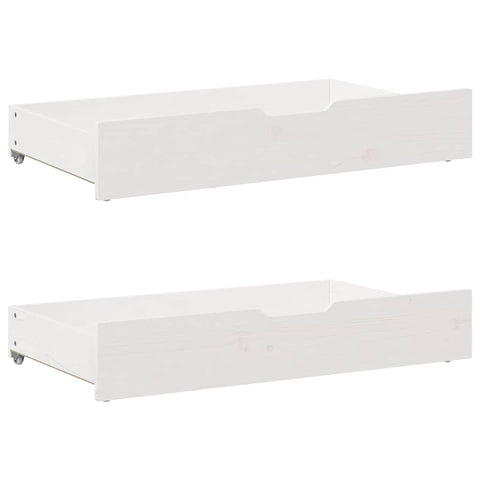 vidaXL Bed Frame with Drawers without Mattress White 100x200 cm