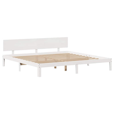 vidaXL Bed Frame with Drawers without Mattress White 200x200 cm