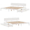 vidaXL Bed Frame with Drawers without Mattress White 200x200 cm