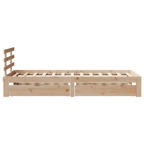 vidaXL Bed Frame with Drawers without Mattress 75x190 cm Small Single