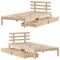 vidaXL Bed Frame with Drawers without Mattress 75x190 cm Small Single