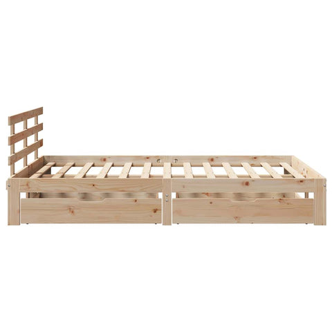 vidaXL Bed Frame with Drawers without Mattress 120x190 cm Small Double