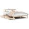 vidaXL Bed Frame with Drawers without Mattress 140x190 cm