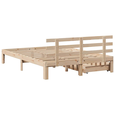 vidaXL Bed Frame with Drawers without Mattress 140x190 cm