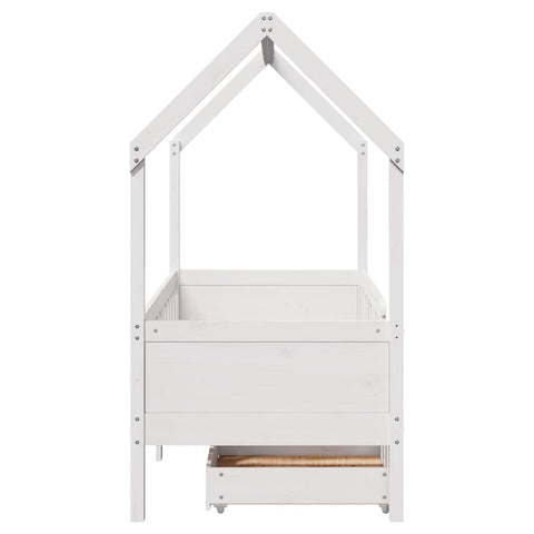 vidaXL Kids Bed Frame with Drawers without Mattress 80x160 cm Solid Wood