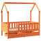 vidaXL Kids Bed Frame with Drawers without Mattress 80x160 cm Solid Wood