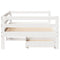 vidaXL Daybed with Drawers without Mattress White 90x200 cm Solid Wood