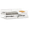 vidaXL Daybed with Drawers without Mattress White 90x190 cm Single Solid Wood