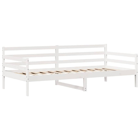 vidaXL Daybed with Drawers without Mattress White 90x190 cm Single Solid Wood