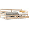 vidaXL Daybed with Drawers without Mattress White 80x200 cm Solid Wood