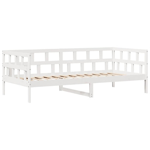 vidaXL Daybed with Drawers without Mattress White 90x190 cm Single Solid Wood