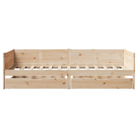 vidaXL Daybed with Drawers without Mattress 80x200 cm Solid Wood