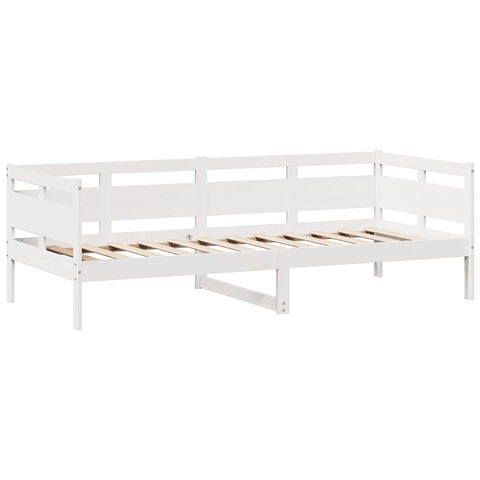 vidaXL Daybed with Drawers without Mattress White 90x190 cm Single Solid Wood