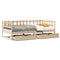 vidaXL Daybed with Drawers without Mattress 90x190 cm Single Solid Wood