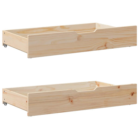 vidaXL Daybed with Drawers without Mattress 90x190 cm Single Solid Wood