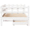 vidaXL Daybed with Drawers without Mattress White 90x190 cm Single Solid Wood