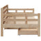 vidaXL Daybed with Drawers without Mattress 90x200 cm Solid Wood