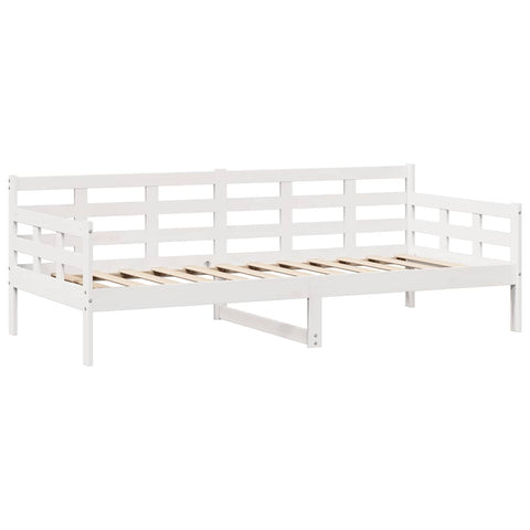vidaXL Daybed with Drawers without Mattress White 90x190 cm Single Solid Wood