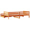 vidaXL Daybed with Trundle&Drawers without Mattress Wax Brown 90x190 cm Single