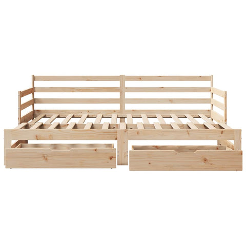 vidaXL Daybed with Trundle and Drawers without Mattress 80x200 cm