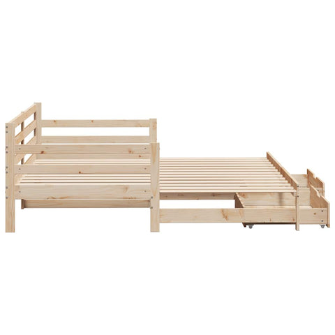 vidaXL Daybed with Trundle and Drawers without Mattress 80x200 cm