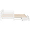 vidaXL Daybed with Trundle and Drawers without Mattress White 90x190 cm Single