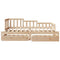 vidaXL Daybed with Trundle and Drawers without Mattress 90x200 cm