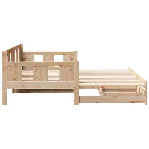vidaXL Daybed with Trundle and Drawers without Mattress 90x190 cm Single