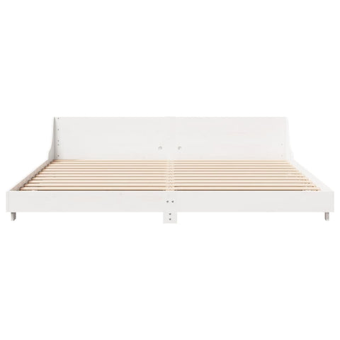 vidaXL Bed Frame without Mattress White 200x200 cm Solid Wood Pine
