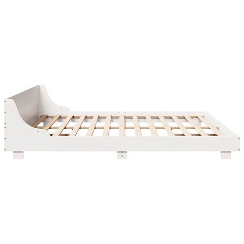 vidaXL Bed Frame without Mattress White 200x200 cm Solid Wood Pine
