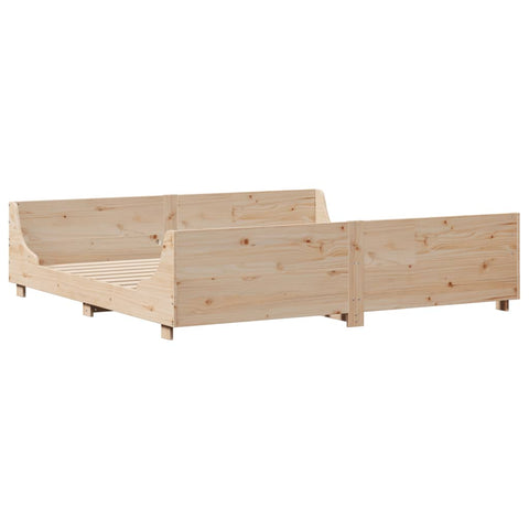 vidaXL Bed Frame without Mattress 200x200 cm Solid Wood Pine