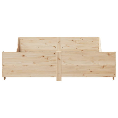 vidaXL Bed Frame without Mattress 200x200 cm Solid Wood Pine