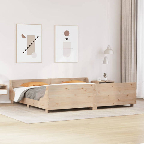 vidaXL Bed Frame without Mattress 200x200 cm Solid Wood Pine