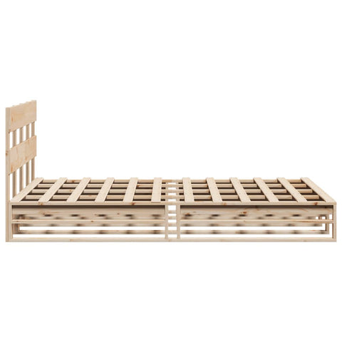 vidaXL Bed Frame without Mattress 150x200 cm King Size Solid Wood Pine