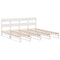 vidaXL Bed Frame without Mattress White 180x200 cm Super King Solid Wood Pine