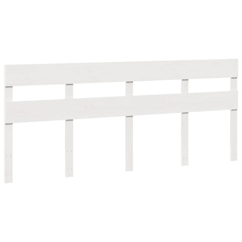 vidaXL Bed Frame without Mattress White 180x200 cm Super King Solid Wood Pine