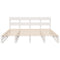 vidaXL Bed Frame without Mattress White 180x200 cm Super King Solid Wood Pine