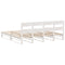 vidaXL Bed Frame without Mattress White 180x200 cm Super King Solid Wood Pine